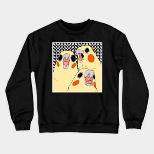 Cockatiels Screaming, Cute Funny Birds Crewneck Sweatshirt